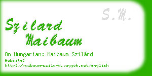 szilard maibaum business card